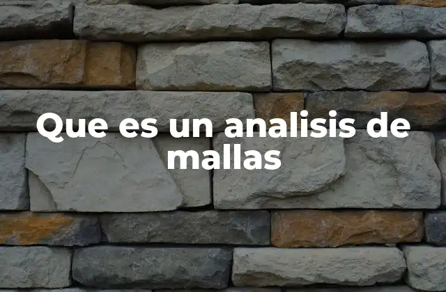 Que es un Analisis de Mallas