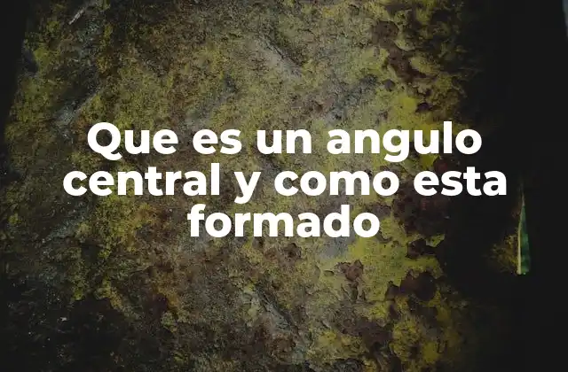 Que es un Angulo Central y como Esta Formado