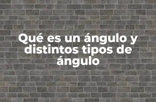 Qué es un Ángulo y Distintos Tipos de Ángulo