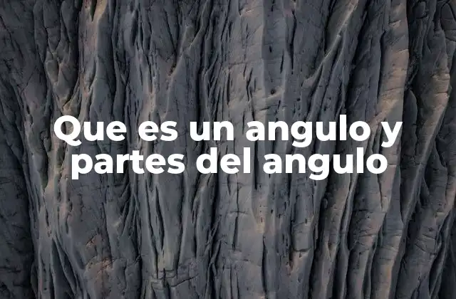 Que es un Angulo y Partes Del Angulo