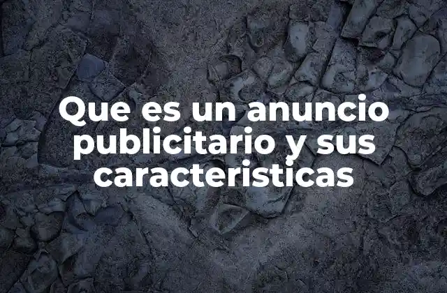 Que es un Anuncio Publicitario y Sus Caracteristicas