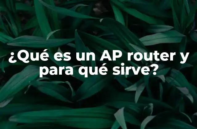 ¿qué es un Ap Router y para Qué Sirve?