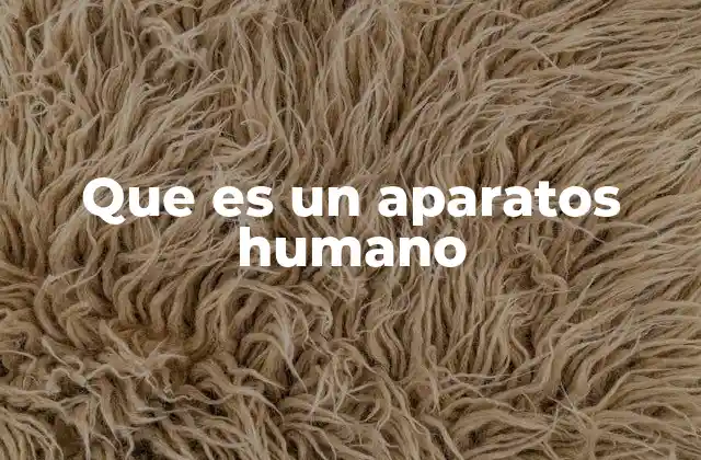 Que es un Aparatos Humano