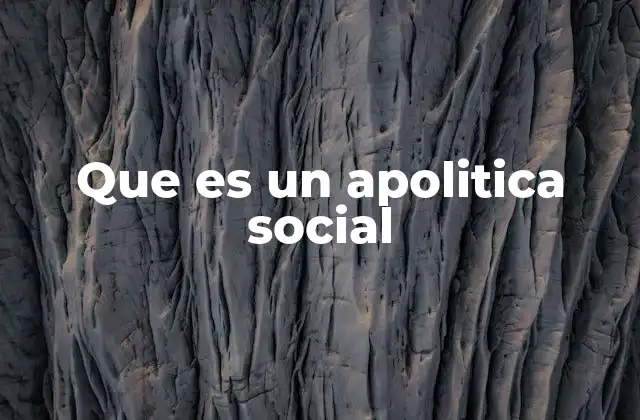 Que es un Apolitica Social