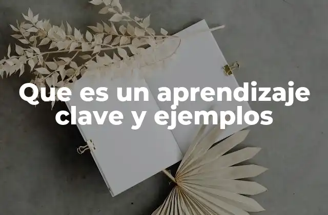 El rol del aprendizaje clave en el desarrollo integral
