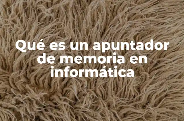 Qué es un Apuntador de Memoria en Informática