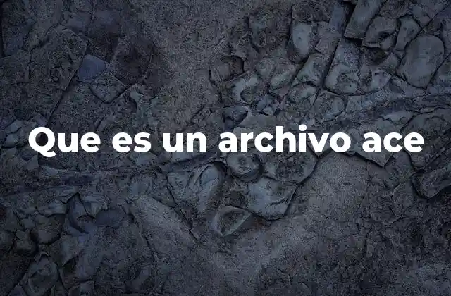 Que es un Archivo Ace