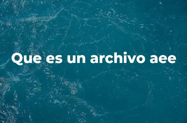 Que es un Archivo Aee