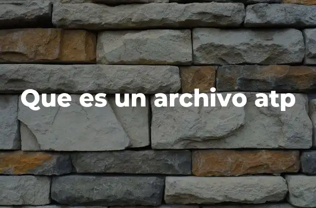 Que es un Archivo Atp