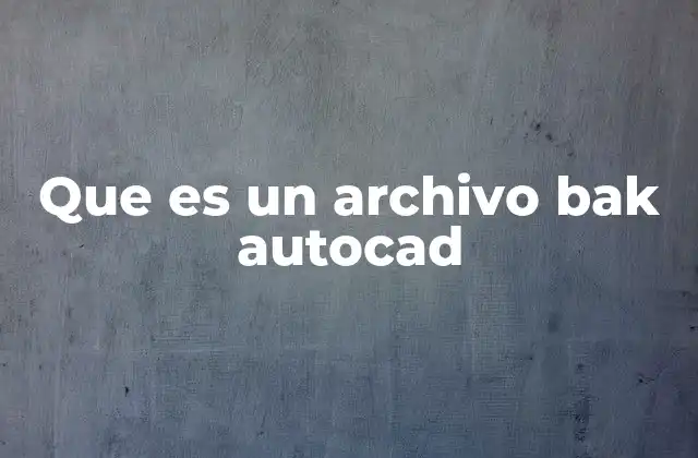 Que es un Archivo Bak Autocad 2 La importancia de los archivos de respaldo en el diseño asistido por computadora