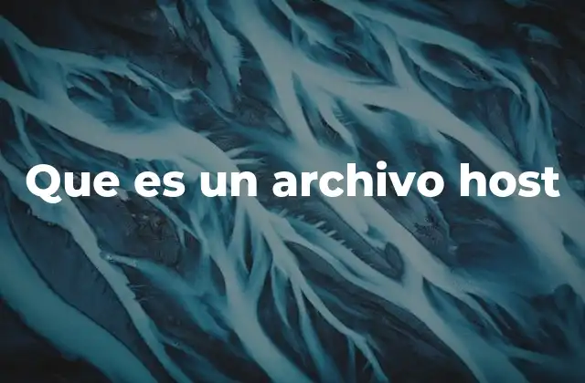 Que es un Archivo Host