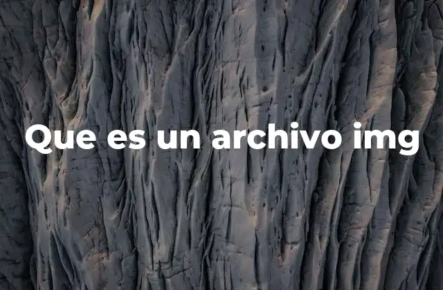 Que es un Archivo Img