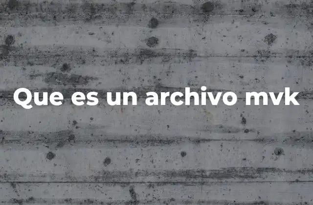 Que es un Archivo Mvk