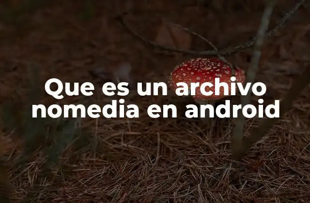 Que es un Archivo Nomedia en Android