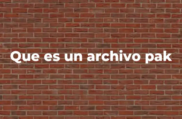 Que es un Archivo Pak