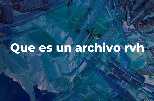 Que es un Archivo Rvh