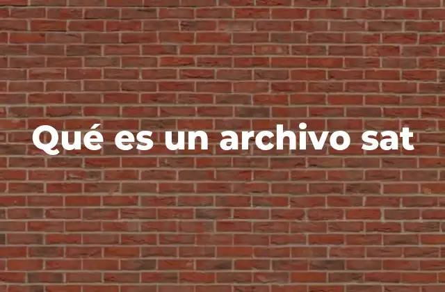 Qué es un Archivo Sat