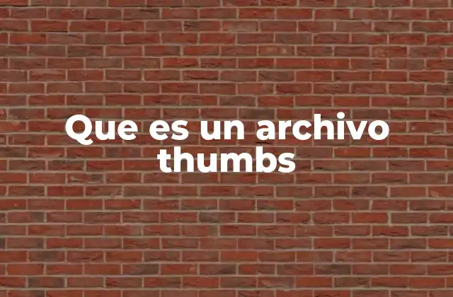 Que es un Archivo Thumbs