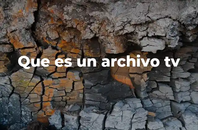 Que es un Archivo Tv