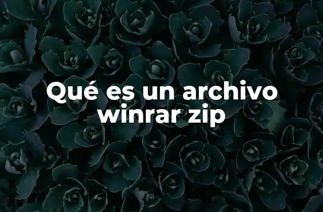 Qué es un Archivo Winrar Zip