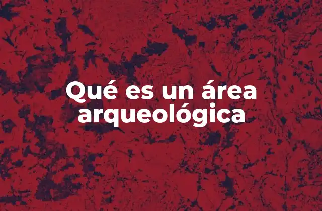Qué es un Área Arqueológica