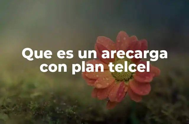 Que es un Arecarga con Plan Telcel