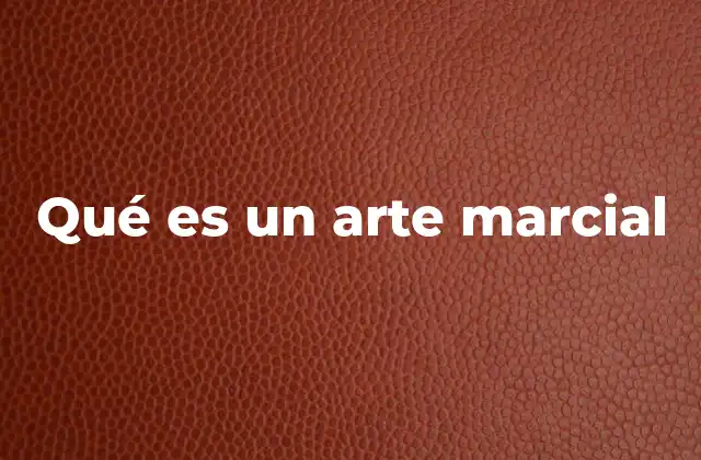 Qué es un Arte Marcial