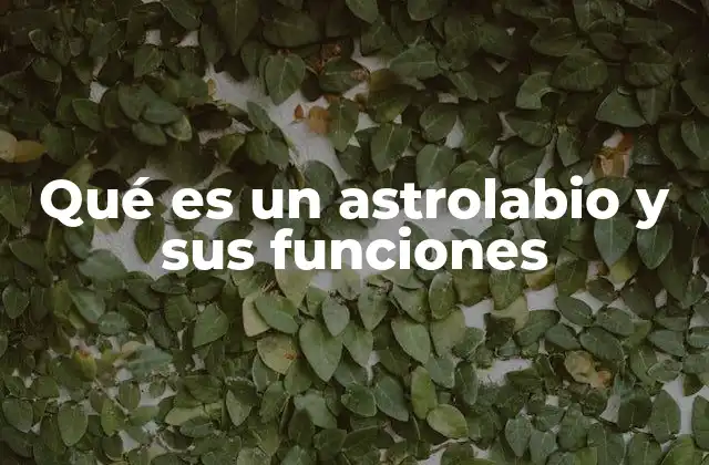 Qué es un Astrolabio y Sus Funciones