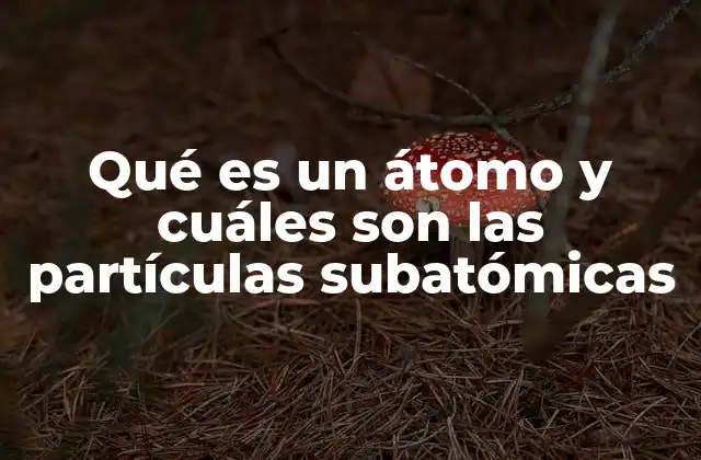 Qué es un Átomo y Cuáles Son las Partículas Subatómicas