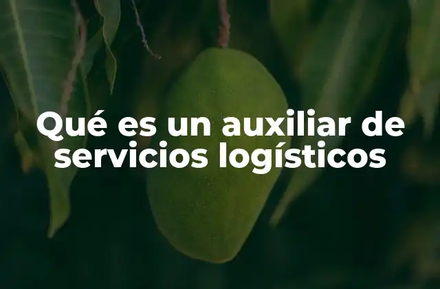 Qué es un Auxiliar de Servicios Logísticos