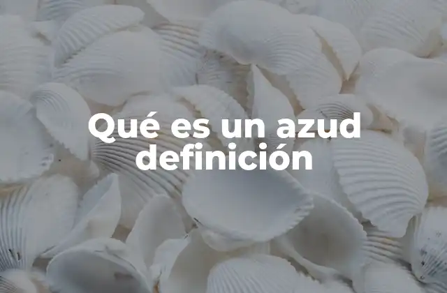 Qué es un Azud Definición