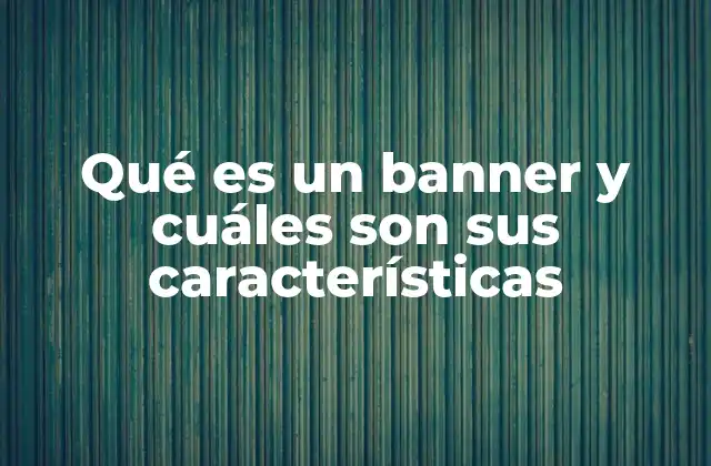 Qué es un Banner y Cuáles Son Sus Características