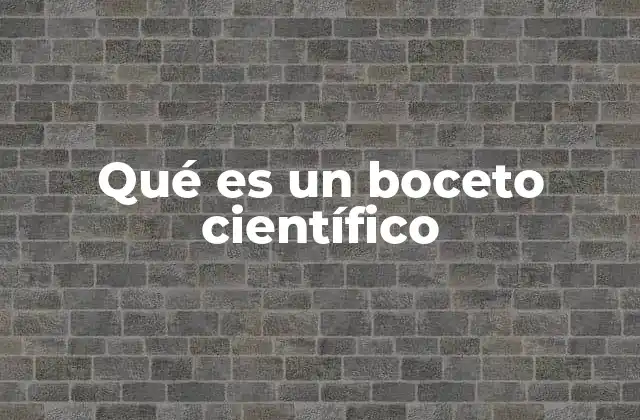 Qué es un Boceto Científico