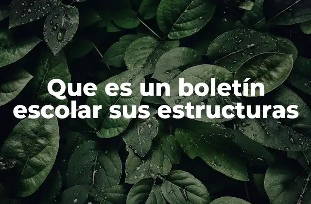 La importancia del boletín escolar en la educación