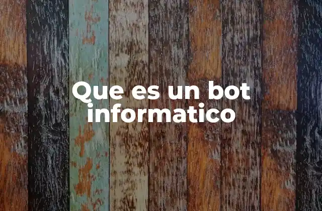 Que es un Bot Informatico
