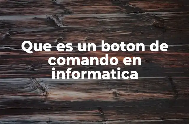 Que es un Boton de Comando en Informatica