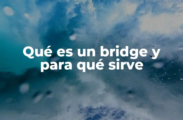 Qué es un Bridge y para Qué Sirve
