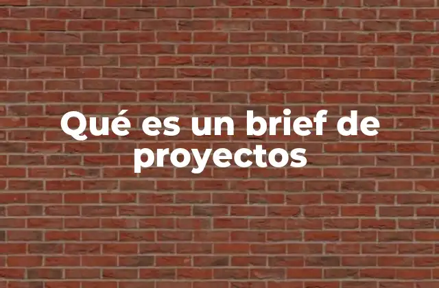 Qué es un Brief de Proyectos