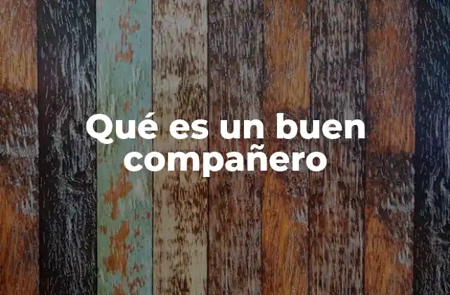 Qué es un Buen Compañero
