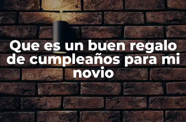 Que es un Buen Regalo de Cumpleaños para Mi Novio