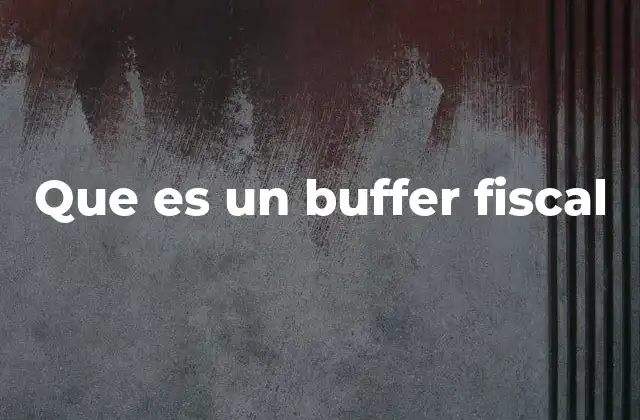 Que es un Buffer Fiscal