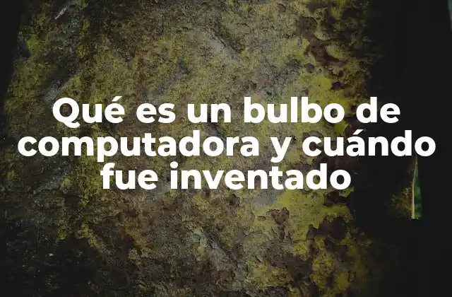 Qué es un Bulbo de Computadora y Cuándo Fue Inventado