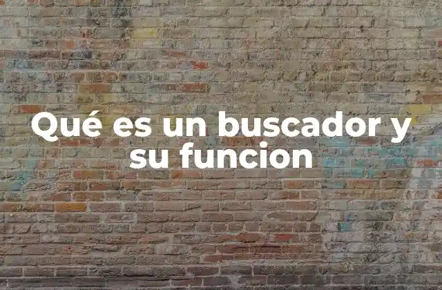 Qué es un Buscador y Su Funcion