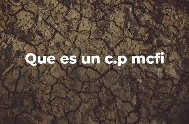 Que es un C.p Mcfi
