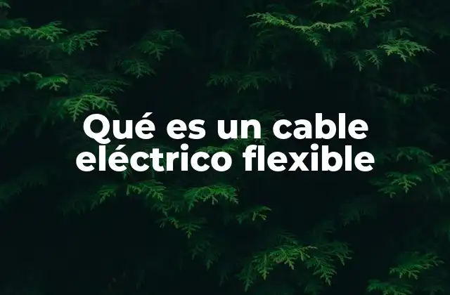 Qué es un Cable Eléctrico Flexible