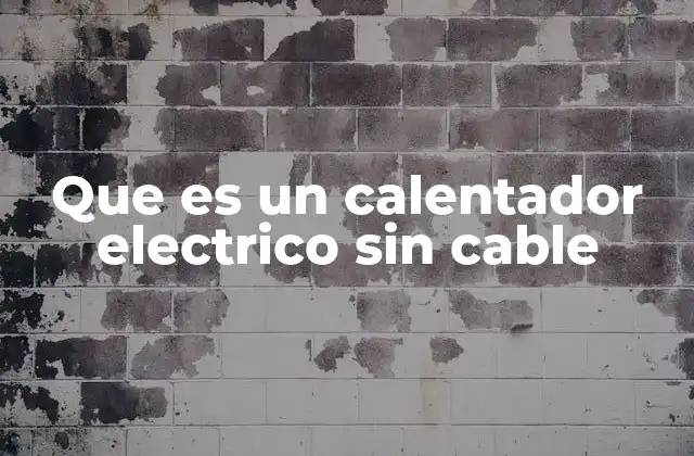 Que es un Calentador Electrico sin Cable