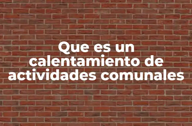 La importancia del calentamiento previo a eventos comunitarios