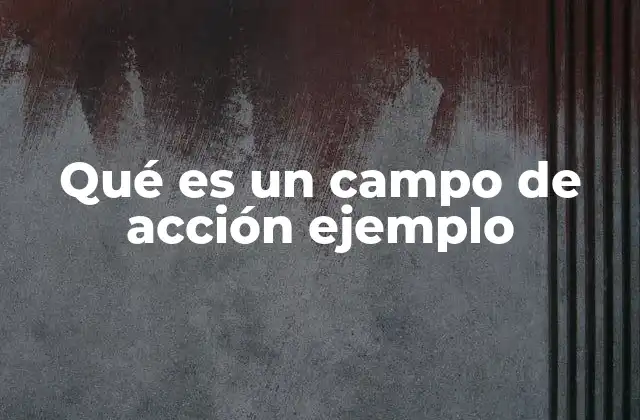 Qué es un Campo de Acción Ejemplo