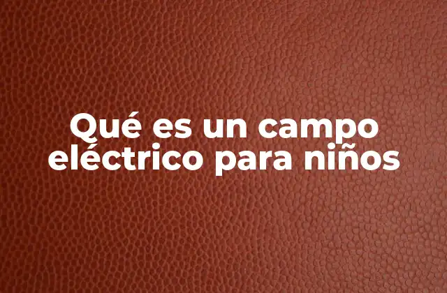 Qué es un Campo Eléctrico para Niños