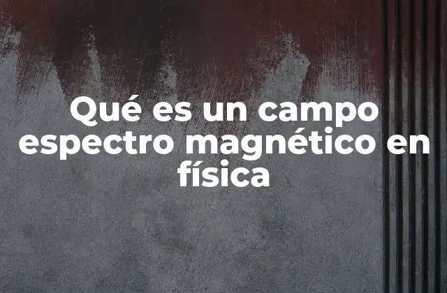 Qué es un Campo Espectro Magnético en Física